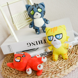 Fabricantes de Llaveros de Peluche: Mini Muñeco de Peluche de Gato Tabby Amarillo Enojado, Llavero Personalizado de Animales de Peluche - Product Image 6