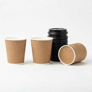 Vasos Desechables de Doble Pared para Café y Té P&M Takeaway, 12oz/16oz, Vasos de Papel para Bebidas Calientes con Tapa Hermética a Prueba de Fugas, al por Mayor - Product Image 5