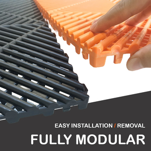 Hiện đại ngoài trời lồng vào nhau nhựa gạch lát sàn PP chất liệu có thể tháo rời Modular nhà để xe xe showroom sàn thiết kế đồ họa - Product Image 3