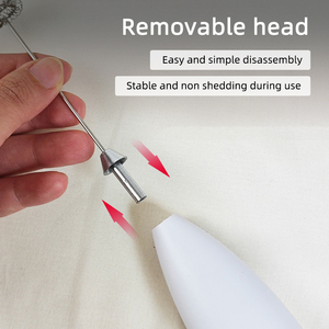 محرض صغير من الفولاذ المقاوم للصدأ للحليب والقهوة الكهربائية والصديق للصديق ، أداة مطبخ مخزنة ومخفق مطبخ محمول باليد - Product Image 5