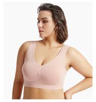 Soutien-gorge sexy respirant sans couture sans armatures rembourré avec logo brodé, lingerie mature, nouvelle collection 2025, pour adultes, grande taille XXL