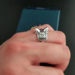 힙합 스타일 레트로 새들 링, 에스닉 스타일 부티크 오리지널 디자인, 남녀 공용 개방형 반지 - Product Image 4
