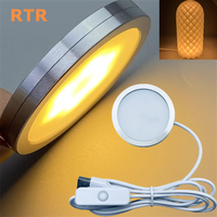 Kit de lampe LED Bambu Lab 001, lumière ronde USB avec prise pour modèles de lampes décoratives imprimées en 3D, jouet de bricolage, veilleuse