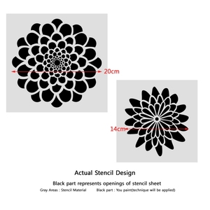 <span class=keywords><strong>Pochoir</strong></span> mural de grande taille pour la peinture DIY, modèle de <span class=keywords><strong>pochoir</strong></span> artisanal, pochoirs de fleurs réutilisables en plastique découpés au laser pour la décoration intérieure - Product Image 4