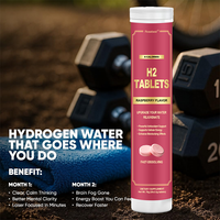 Comprimés d'eau moléculaire à l'hydrogène H2 à base de magnésium, saveur framboise, marque privée OEM, supplément antioxydant