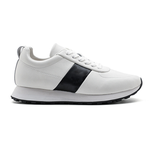Chaussures de golf pour hommes en cuir premium, grandes tailles, respirantes, style sportif, à lacets, rehaussantes pour le quotidien et la mode - Product Image 1
