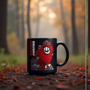 Taza de Cerámica de Spiderman de 315 ml, Negra y Roja, Diseño de Aniversario Increíble - Product Image 3
