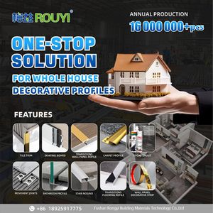 <span class=keywords><strong>RONGYI</strong></span> Profilés d'angle en aluminium personnalisables pour appartement, profilés de transition en métal pour carrelage, profilés d'angle modernes en aluminium pour carrelage - Product Image 4