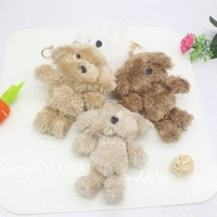 Mini porte-clés en peluche chien caniche kawaii, mignon, doux, 3D, jouet animal en peluche, breloque de sac, pendentif