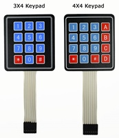 Clavier matriciel rétroéclairé 4x4 OEM à bas prix, interrupteur à membrane, bouton en caoutchouc pour applications électroménagères