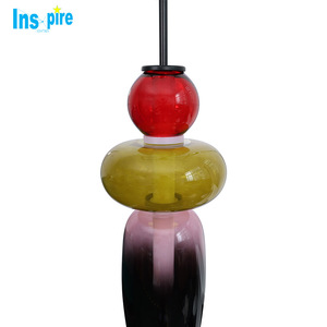 Moderno lampadario in vetro colorato nordico ristorante arredamento Art Glass <span class=keywords><strong>lampada</strong></span> pendente per Hotel corridoio - Product Image 4