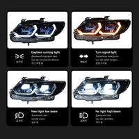 Faros Delanteros LED CREULI Angel Eye para BMW Serie 3 E92 E93 2007-2010, DRL, Señal de Giro, Proyector, Plug & Play, Actualización Retrofit