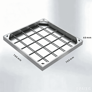 Grille de drainage en acier inoxydable avec cadre à fentes pour l'évacuation des eaux pluviales et des eaux usées - Product Image 3