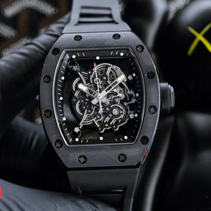 Reloj RM para Hombre, Diseño Esqueleto Completo en Cerámica Blanca, Correa de Caucho, Ligero, Cómodo de Usar, Resistente al Agua, Esfera de Cristal de Zafiro - Product Image 3