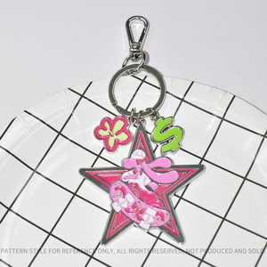 Trung Quốc Nhà sản xuất tùy chỉnh thân thiện với môi cá nhân cầu vồng pentastar kẽm hợp kim sắt Keychains khuyến mại Carabiners - Product Image 3