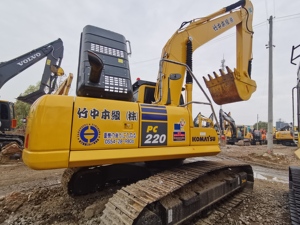 Excavadora de orugas Komatsu PC220 usada, maquinaria y equipo de construcción usados de alta calidad, 22 toneladas, vendidos a bajo precio - Product Image 2
