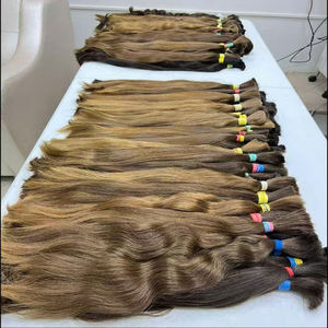 Marrón claro sin procesar europeo crudo eslavo ruso virgen Remy trenzas cabello humano rizado coletas paquetes cinta extensiones pelucas - Product Image 4