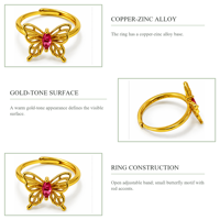 Bague de cocktail vintage plaquée or avec sertissage clos en rubis naturel ovale, bijoux unisexes pour mariage et fiançailles