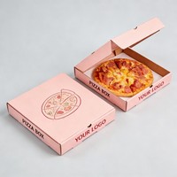 Cajas de Pizza Personalizadas al por Mayor, Embalaje Reciclable y Biodegradable, Caja de Pizza con Tinta de Soya, Caja de Pizza de Alta Calidad