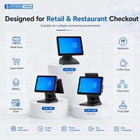 Seri Mesin Kasir POS Desktop dengan Layar Sentuh 15, 15.6, 17, dan 19 Inci, Pilihan VFD Tunggal dan Ganda untuk Kasir Ritel dan Restoran