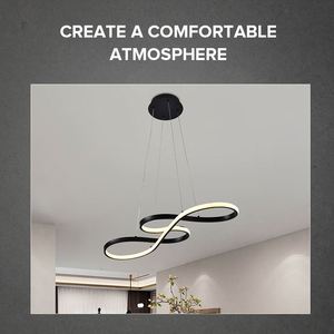 OEM Modern Led Pendant Light Hanging Indoor Living Room <strong>Ring</strong> Light <strong>Dinging</strong> Room Acrylic Chandelier and Pendant Lights - Product Image 6