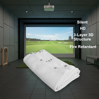 Écran d'impact commercial ignifuge à haute vitesse pour simulateur de hockey, baseball et golf, 3,2 m de large, 3,5 mm d'épaisseur, pour usage intérieur et acoustique