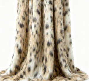 레오파드 프린트 100% 폴리에스터 인조 롱 헤어 플러시 인조 모피 의류 및 장난감 제작용 - Product Image 5