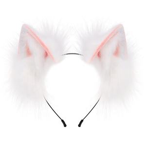 Nouveau Style en peluche belle fausse fourrure oreilles <span class=keywords><strong>de</strong></span> <span class=keywords><strong>loup</strong></span> renard bandeau oreilles <span class=keywords><strong>de</strong></span> chat bandeau pour les fans d'anime - Product Image 6