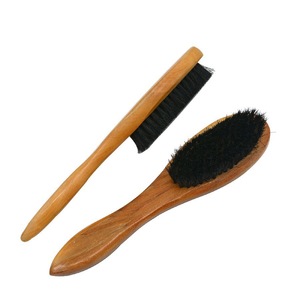 Juego de cepillos para zapatos de madera, 3 piezas, cerdas suaves de pelo de cerdo para zapatos de cuero con lazo para colgar - Product Image 3