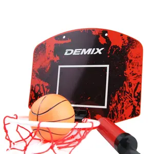 Mainan Olahraga Dalam Ruangan Set Papan Basket Dapat Disesuaikan Mainan Tiup Lainnya 10Cm Bola PVC