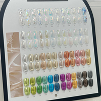 Poudre à ongles effet miroir chromé, poudre Aurora Fairy, 12, 24, 48 couleurs, ensemble de poudres métalliques pour nail art, pour salon, fournisseur en gros