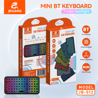 Jeqang JB-512 Mini Keyboard BT Desain Portabel dengan Lampu Latar RGB dan Pengisian Daya Tipe-C Desain Portabel Bahasa Inggris Plastik