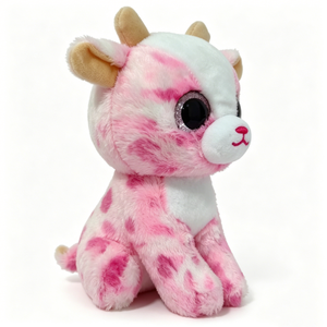 Peluche de cabra rosa personalizado, peluche de cabra con manchas, peluche de cabra de ojos grandes, peluche de cabrilla. - Product Image 3