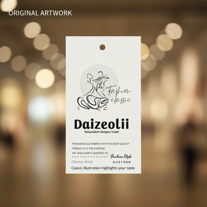 Custom Luxury Waterproof Paper Hang Tags with Brand Logo Printed Gold Foil for Garment Shoes & Bags - Product Image 3