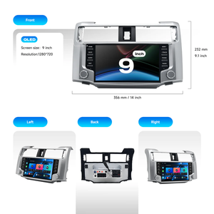 Xe đa phương tiện Player Car Stereo đơn vị đứng đầu 10 inch Android đài phát thanh 8 + 256 gam Carplay màn hình cho tacoma 2015+ - Product Image 6