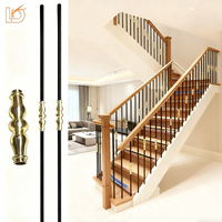 Colliers de fixation en aluminium brossé laiton de haute qualité pour balustrades de balcon et rampes d'escalier, pour barres rondes de 5/8'' - Vente en gros