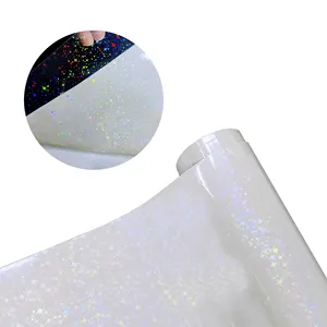 Roll Size Holografische Star Bopp Laminering Film Uv Zelfklevende Waterdichte Overlay Clear Laminaat Ideaal Voor Stickers En Planners