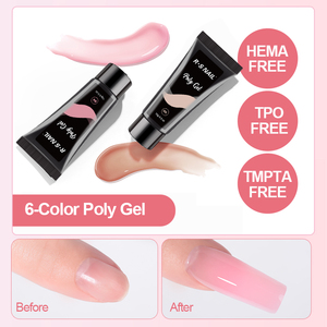 R S Nail Gel Unghie a Rapida Asciugatura 15g <span class=keywords><strong>Senza</strong></span> Logo 6 Colori Gel Acrilico Spesso Effetto Jelly per Estensione Unghie Soluzione Liquida Gel Slip - Product Image 5