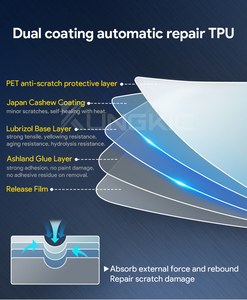 <span class=keywords><strong>Film</strong></span> de protection de peinture transparent hydrophile durable de 8,5 mil fabriqué à partir de Covestro pour une protection robuste de la peinture du véhicule contre la route - Product Image 2