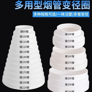 Adjustable Exhaust Duct Reducer Pipe Adapter Round ABS Clamp Connection Easy Installation Variable Diameter Ring For Range Hood - Product Image 4