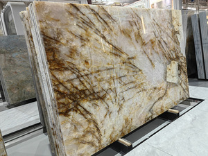 Brazil Đánh Bóng Mờ Vàng quartzit pha lê vàng quartzit slab cho trang trí nội thất - Product Image 2