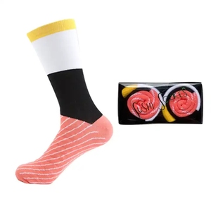 Chaussettes fantaisie à thème alimentaire, chaussettes amusantes Sushi & Fast Food, chaussettes créatives en <span class=keywords><strong>coffret</strong></span> cadeau, vente en gros transfrontalière - Product Image 2