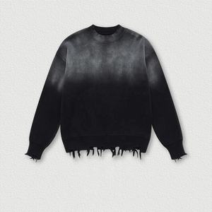 بيع بالجملة سترة الخريف الدافئة محبوك القطن الصوف تصميم المدمرة طويلة الأكمام طاقم الرقبة البلوز سترة سترة - Product Image 2