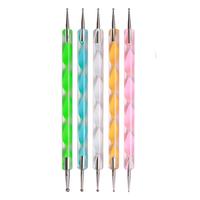 Stylo de dessin professionnel à Double extrémité, 1 ensemble, pour l'art des ongles, perceuse, pointe, ensemble d'outils de manucure, stylo de cire des ongles
