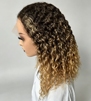 Perruques frontales en dentelle HD 13x6, blondes, balayage, bouclées et ondulées, de luxe, sans colle, transparentes, en cheveux vierges bruts, avec mèches, vente en gros