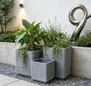 Cube Pots Home and Furniture Decor <strong>Stackable</strong> <strong>Planter</strong>/ Pot - Product Image 2