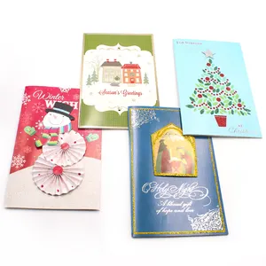 Merry Christmas Card Festival Decorations And Gifts Classic Christmas Designs With Santa Snowman Letters Holiday Greeting Cards