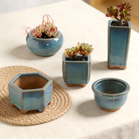 Pot de fleurs en céramique simple pour la maison, idéal pour les plantes succulentes, pot décoratif pour bonsaï