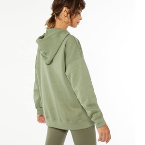 PIHA SPORTS Sudadera con capucha de invierno 100% algodón para mujer, manga larga, holgada, con cordón y bolsillo - Product Image 2