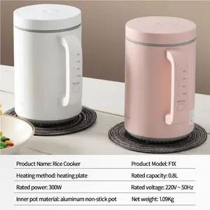 Automatic Capacity Electric Kitchen Rice Cooker 0.8L Mini Rice Cooker With Reservation Function For Travel